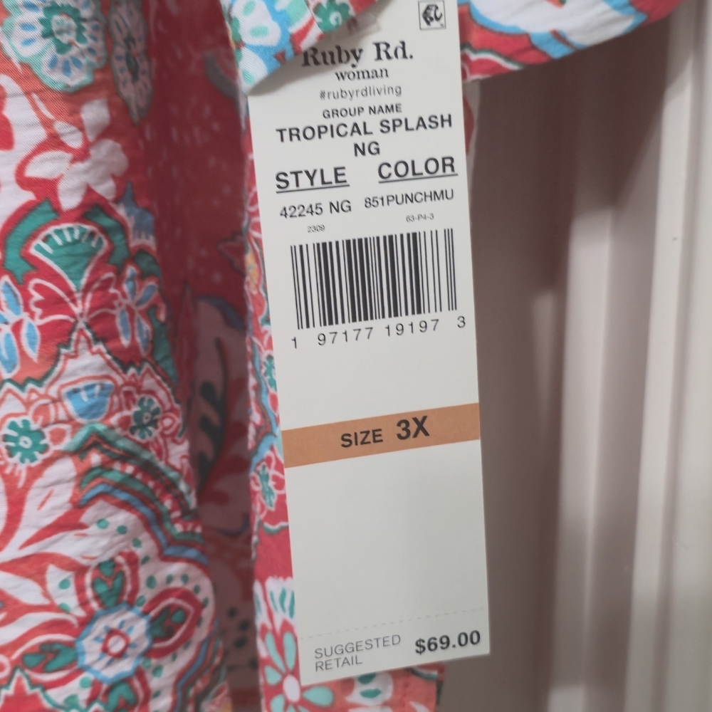 Ruby Rd. Colorful Floral Tunic - Picture 7 of 7